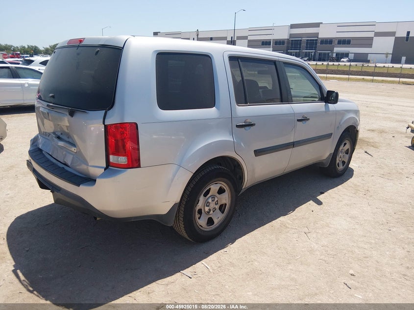 Vin: 5fnyf3h25cb019240, lot: 46424103, honda pilot lx 20124