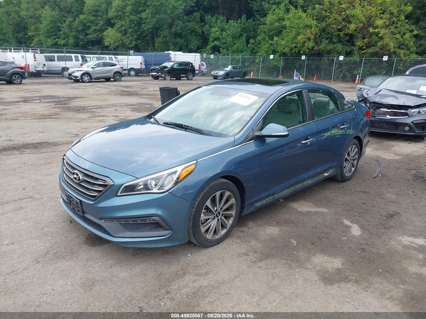 2016 Hyundai Sonata, Frame, IAAI, VIN 5NPE34AF9GH355429 — photo 2