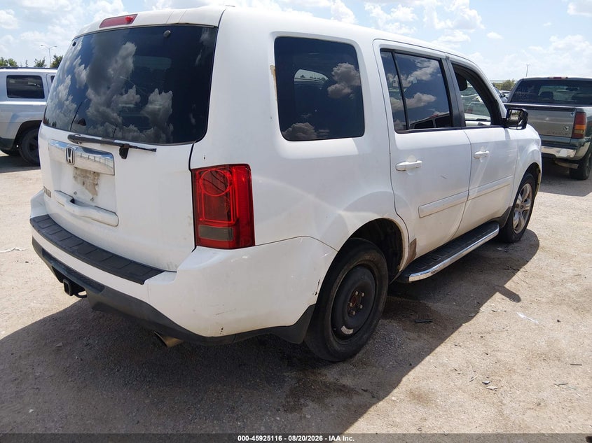 Vin: 5fnyf3h67db010544, lot: 46424204, honda pilot ex-l 20134