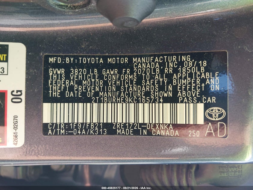 TOYOTA COROLLA - zdjęcie 9