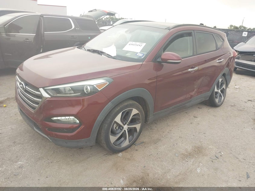 2016 Hyundai Tucson, По кругу, IAAI, VIN KM8J3CA24GU034129 — фото 2