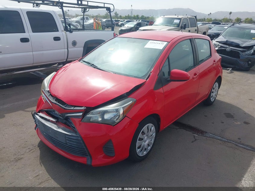 Vin: vnkktud35ga062582, lot: 46424527, toyota yaris l 20162