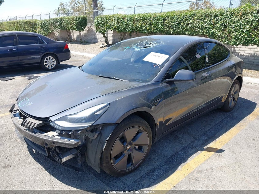 Vin: 5yj3e1ea2pf608569, lot: 46424722, tesla model 3 rear-wheel drive 20232