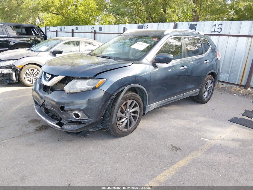 2016 Nissan Rogue, Front End, IAAI, VIN 5N1AT2MT3GC871569 — photo 2