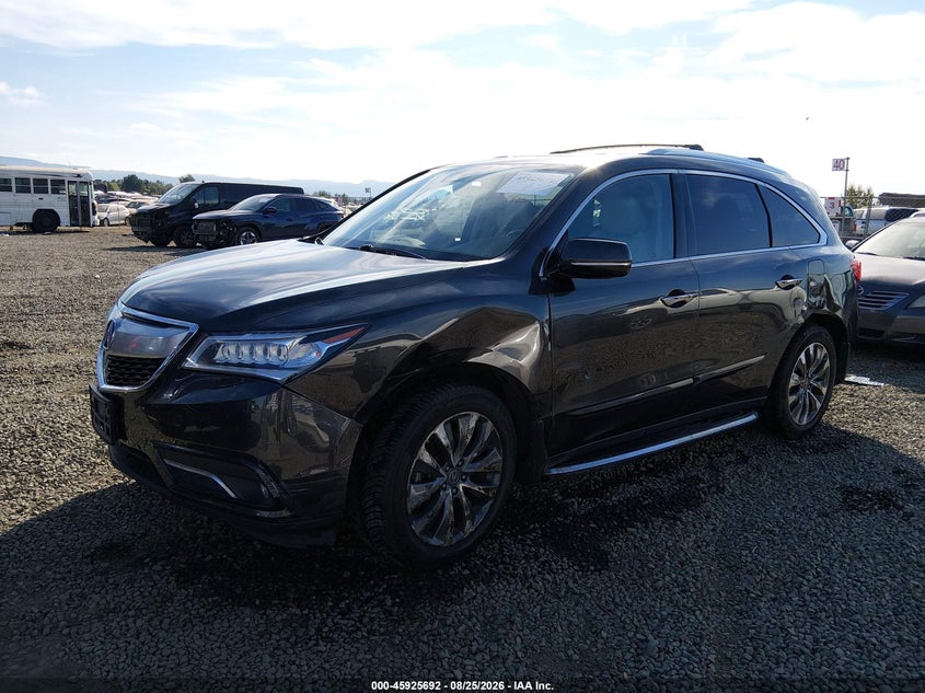 2016 Acura MDX, Left Side, IAAI, VIN 5FRYD4H41GB038837 — photo 2
