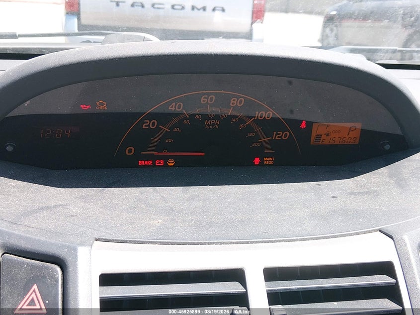 TOYOTA YARIS 2009 VIN JTDKT903595276995