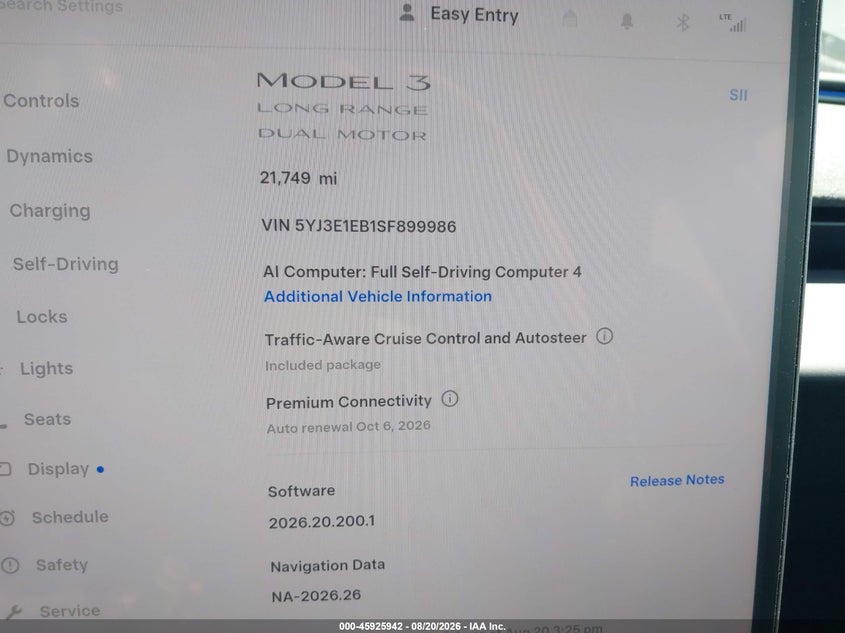 2025 TESLA MODEL 3 auction photo 7