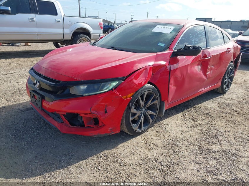 2019 Honda Civic, Left Side, IAAI, VIN 2HGFC2F80KH524260 — photo 2