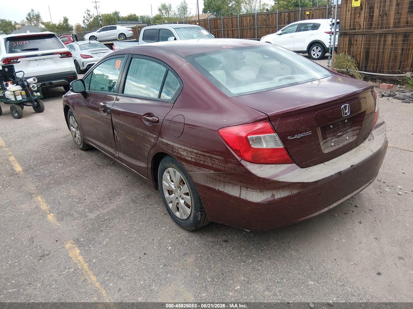 2012 HONDA CIVIC LX · Фото 3