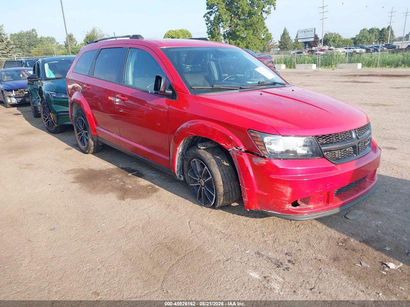2018 Dodge Journey Se, Перёд и зад, IAAI, VIN 3C4PDCAB3JT383604