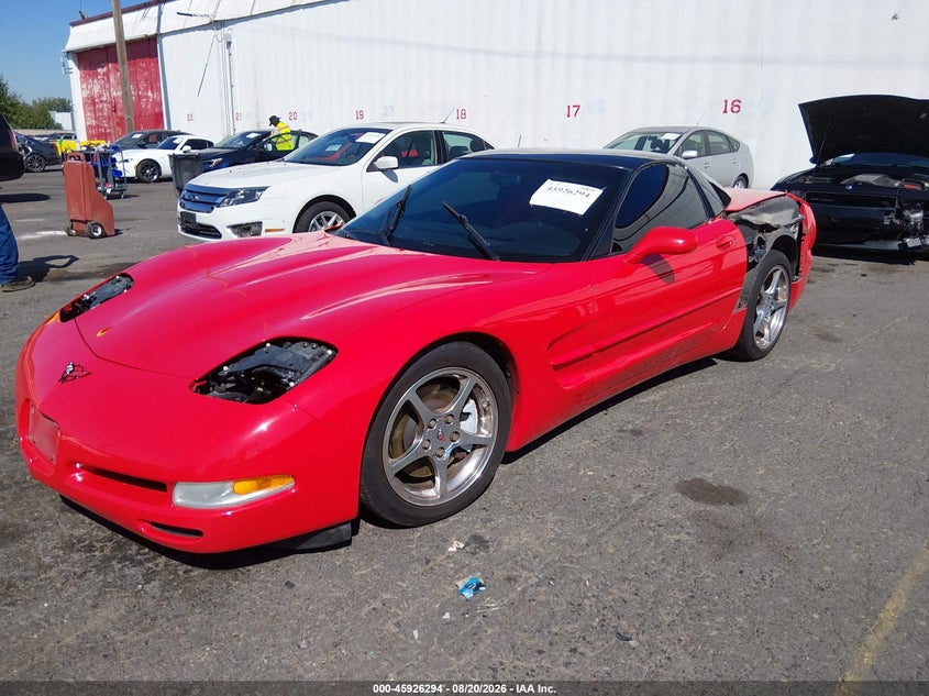 2002 Chevrolet Corvette, Левый зад, IAAI, VIN 1G1YY22G525113992 — фото 2