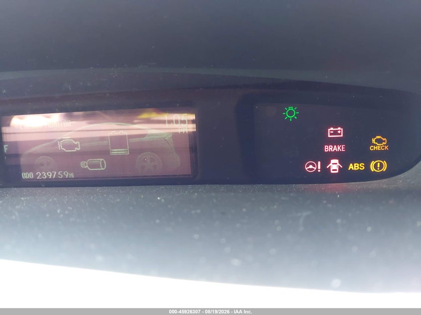 TOYOTA PRIUS PLUG-IN 2012 VIN JTDKN3DP0C3016186