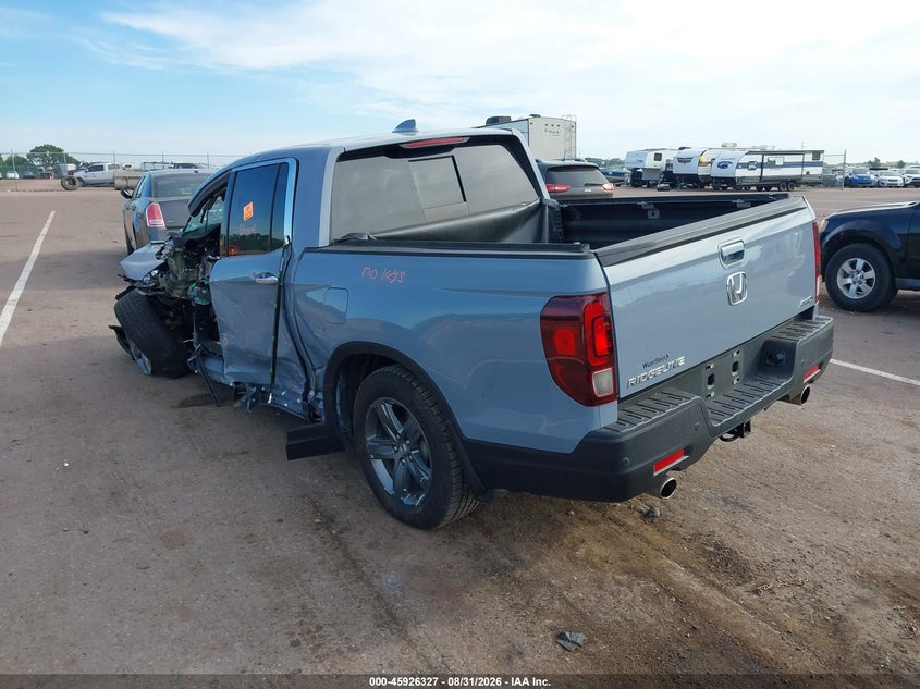 Vin: 5fpyk3f72nb035495, lot: 46425415, honda ridgeline rtl-e 20223