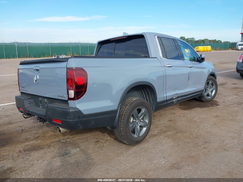 Vin: 5fpyk3f72nb035495, lot: 46425415, honda ridgeline rtl-e 20224