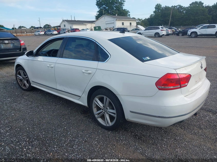 2012 VOLKSWAGEN PASSAT SEDAN 2.0L I-4 DI, DOHC, TURBO, 140HP