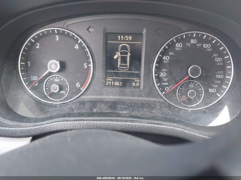 2012 VOLKSWAGEN PASSAT SEDAN 2.0L I-4 DI, DOHC, TURBO, 140HP