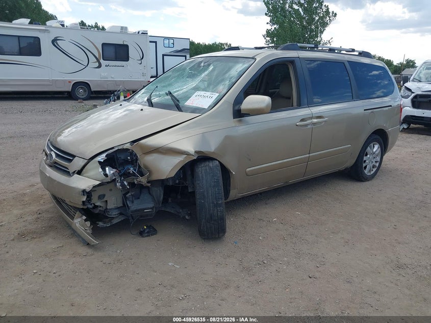 2006 Kia Sedona, Front End, IAAI, VIN KNDMB233X66100478 — photo 2
