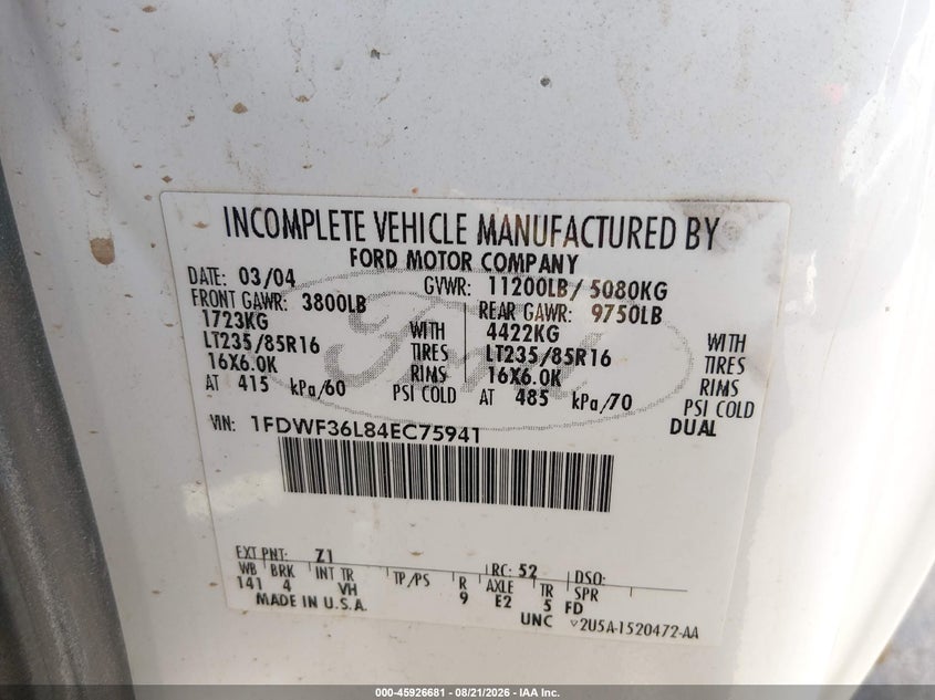 2004 FORD F-350 auction photo 8