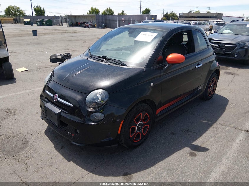 Vin: 3c3cffge6ht586237, lot: 46425783, fiat 500e battery electric 20172