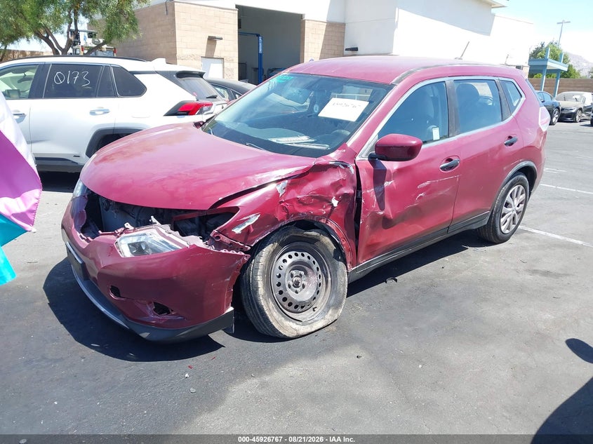 2016 Nissan Rogue, Левый бок, IAAI, VIN JN8AT2MT9GW023641 — фото 2