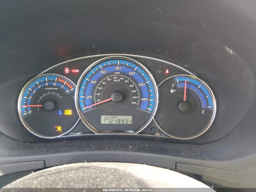 2009 SUBARU FORESTER SPORT UTILITY VEHICLE 2.5L H-4 VVT, 170HP
