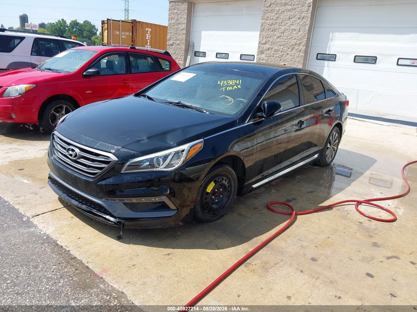2016 Hyundai Sonata, Обычный износ, IAAI, VIN 5NPE34AF0GH433841 — фото 2