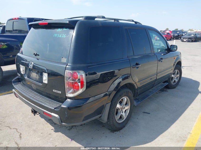 HONDA PILOT 2007 VIN 5FNYF18577B003626