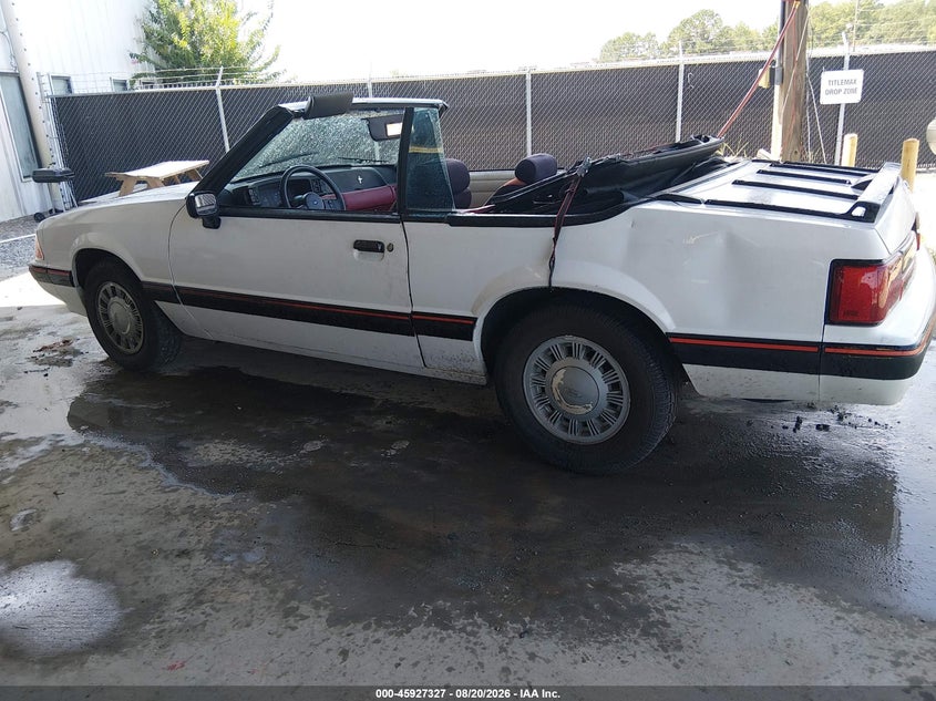 FORD MUSTANG 1989 VIN 1FABP44A8KF291187