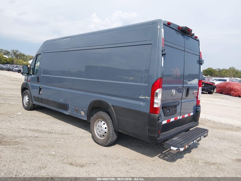 Vin: 3c6mrvjg4me563363, lot: 46426511, ram promaster 3500 cargo van high roof 159 wb ext 20213