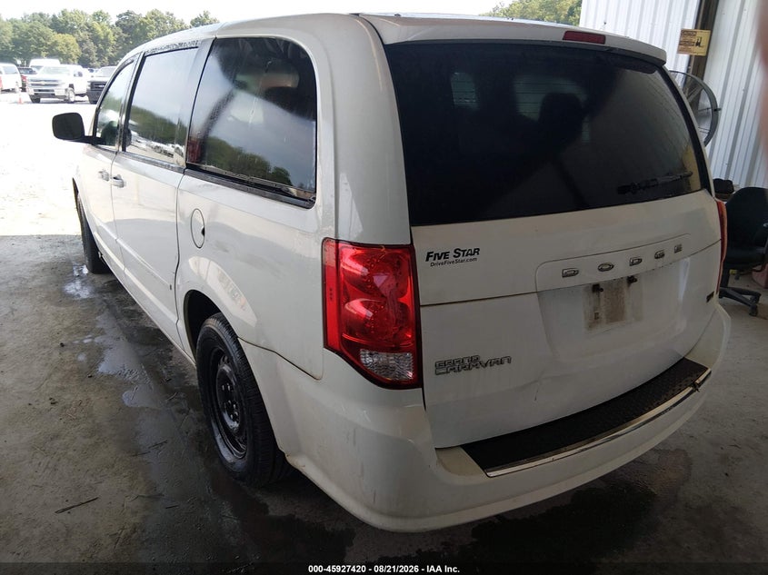 Vin: 2c4rdgbg8cr191871, lot: 46426543, dodge grand caravan se/avp 20123