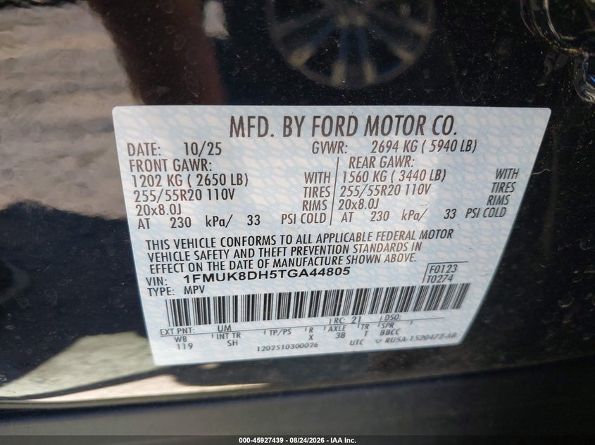 2026 FORD EXPLORER SPORT UTILITY VEHICLE 2.3L I-4 DI, DOHC, VVT, TURBO, PREMIUM , 300HP