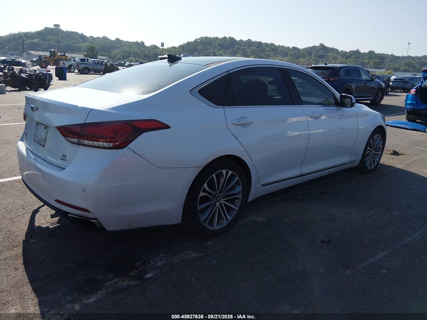2017 Genesis G80, Left Rear, IAAI, VIN KMHGN4JE5HU192663 — photo 2