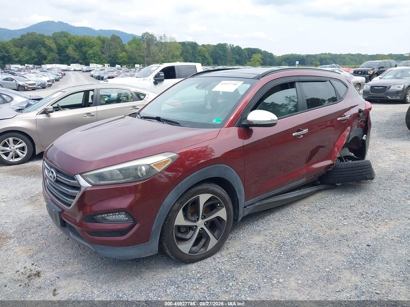 2016 Hyundai Tucson, Rear, IAAI, VIN KM8J3CA25GU061954 — photo 2