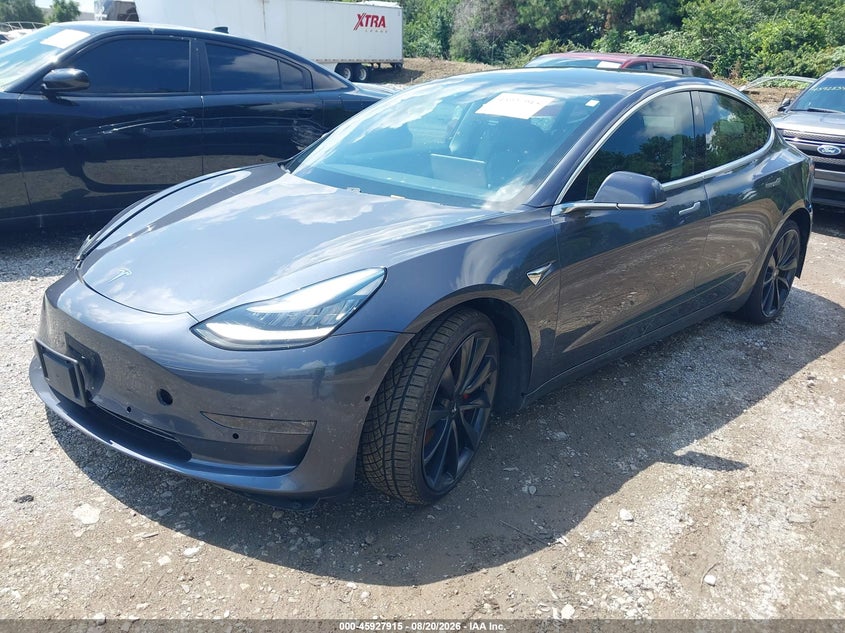 2020 Tesla Model 3, Right Front, IAAI, VIN 5YJ3E1EC0LF602958 — photo 2