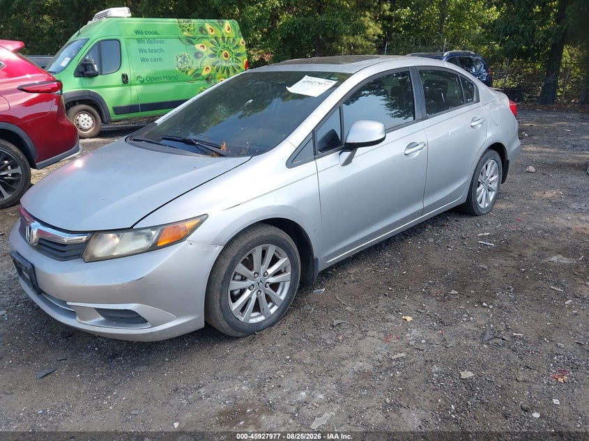 2012 Honda Civic, Правый зад, IAAI, VIN 19XFB2F89CE036360 — фото 2