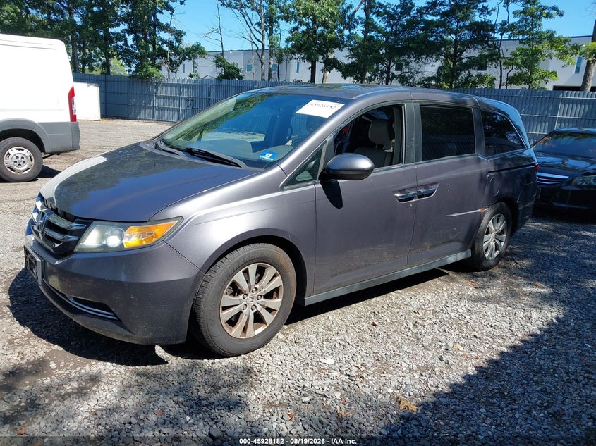 2015 Honda Odyssey, Удар сзади, IAAI, VIN 5FNRL5H63FB034576 — фото 2