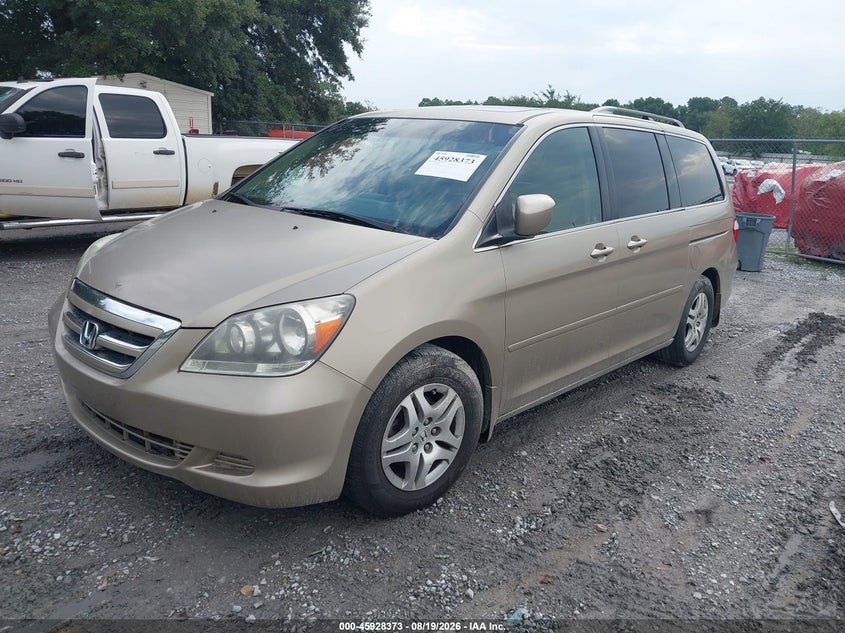 2007 Honda Odyssey, Right Rear, IAAI, VIN 5FNRL38707B105909 — photo 2