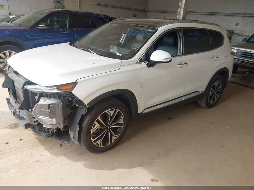 2019 Hyundai Santa Fe, Удар спереду, IAAI, VIN 5NMS5CAA5KH031539 — фото 2