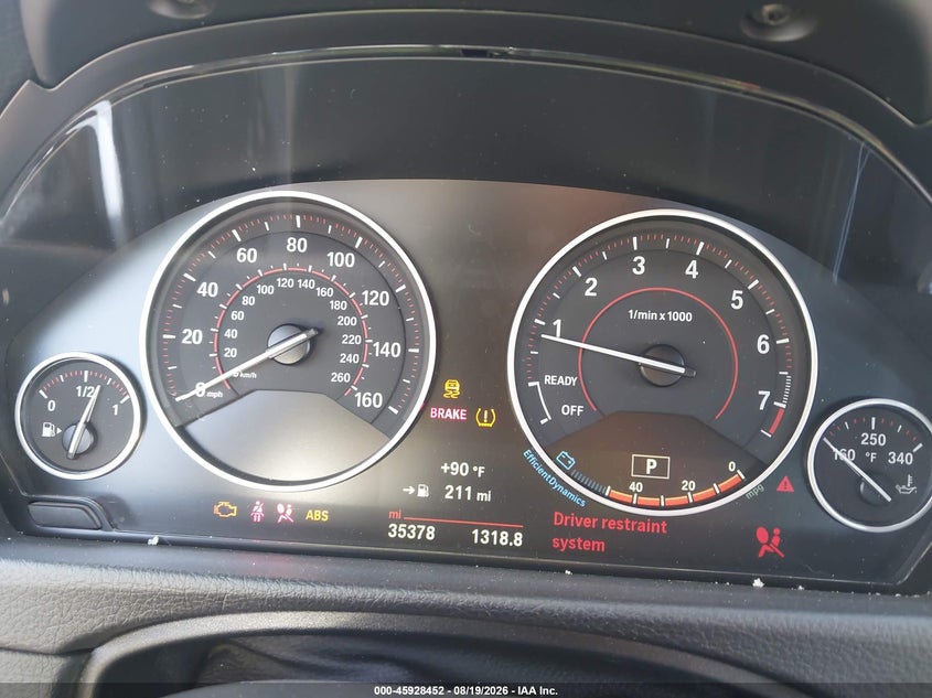 BMW 335I GRAN TURISMO 2016 VIN WBA3X9C58GD869725