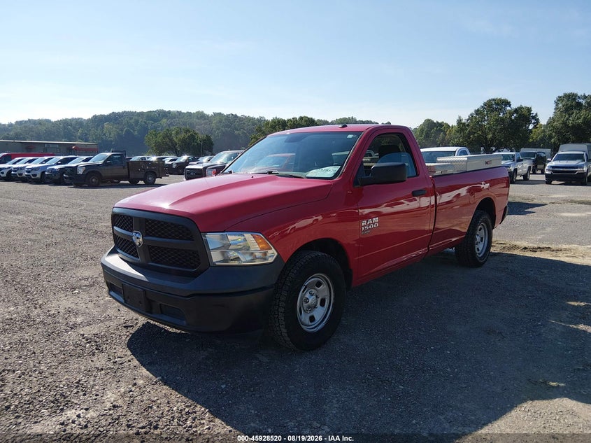 Vin: 3c6jr6dg4kg502827, lot: 46427643, ram 1500 classic tradesman  4x2 8' box 20192