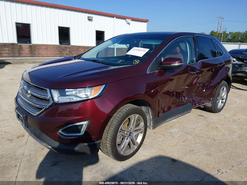 2017 Ford Edge, Левый бок, IAAI, VIN 2FMPK4K8XHBC69888 — фото 2