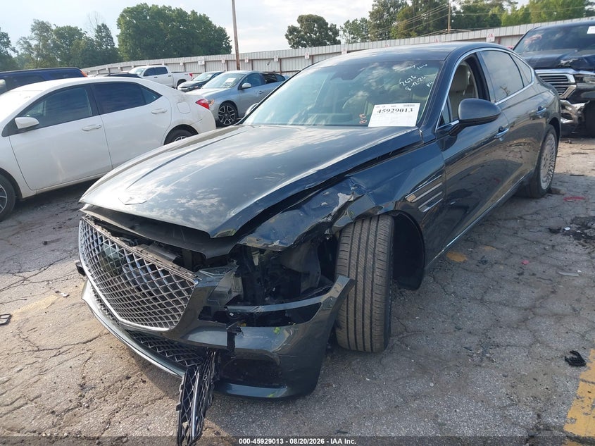 2022 Genesis G80, Left Front, IAAI, VIN KMTGB4SC6NU092367 — photo 2