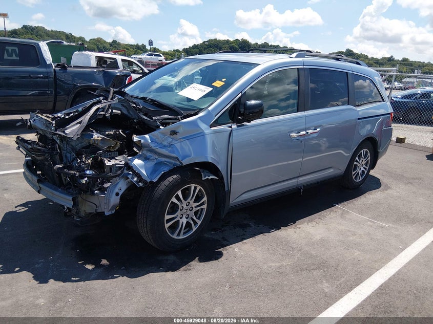 2013 Honda Odyssey, Front End, IAAI, VIN 5FNRL5H69DB002647 — photo 2