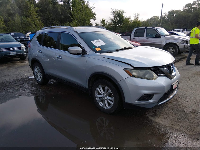 2015 Nissan Rogue Sv, Front, IAAI, VIN 5N1AT2MT2FC909629