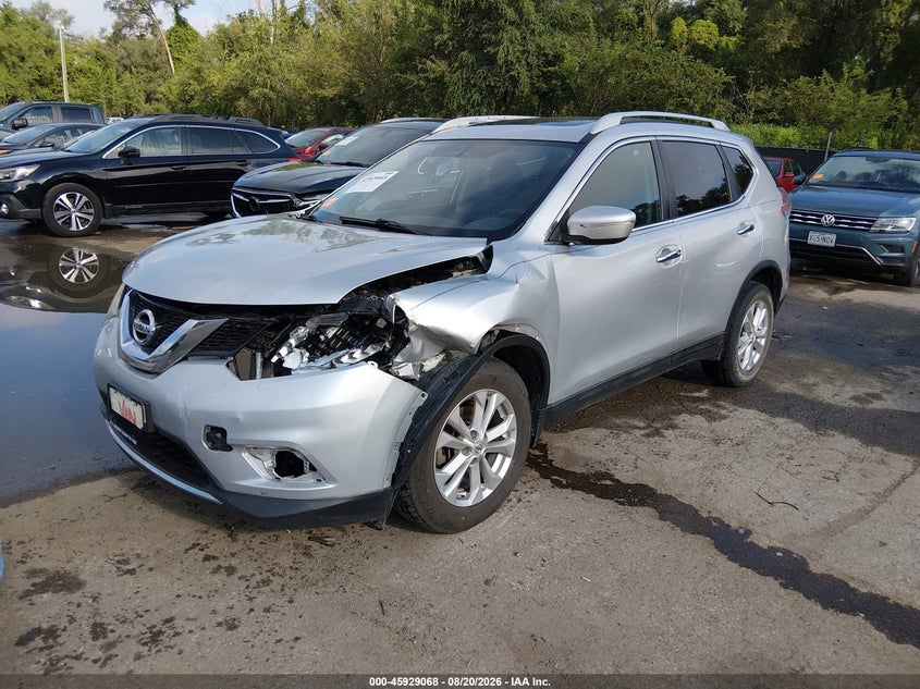 2015 Nissan Rogue, Front End, IAAI, VIN 5N1AT2MT2FC909629 — photo 2