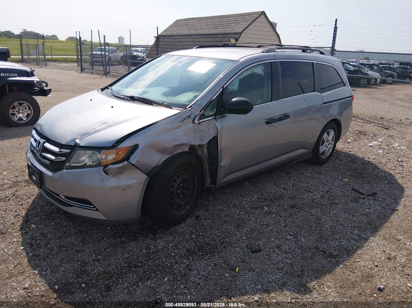 2016 Honda Odyssey, Лівий перед, IAAI, VIN 5FNRL5H21GB056803 — фото 2