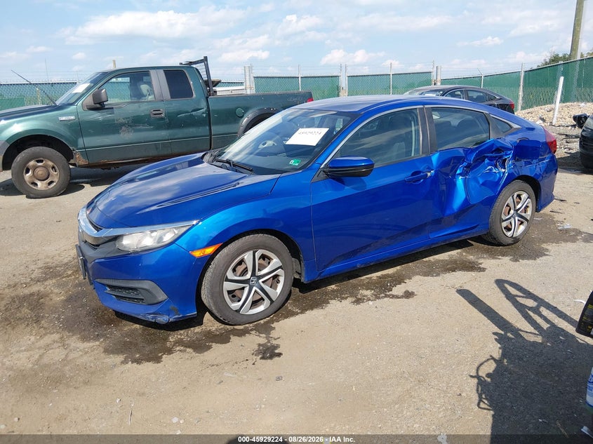 2016 Honda Civic, Left Side, IAAI, VIN 19XFC2F51GE023868 — photo 2