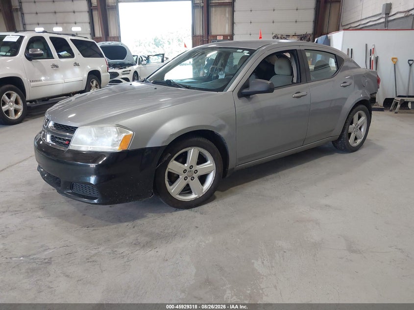 2013 Dodge Avenger, Rear, IAAI, VIN 1C3CDZAB2DN536001 — photo 2