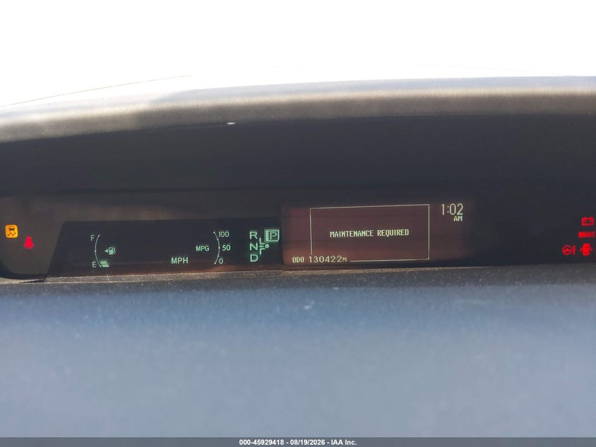 2013 TOYOTA PRIUS HATCHBACK 1.8L I-4 DOHC, VVT, 98HP