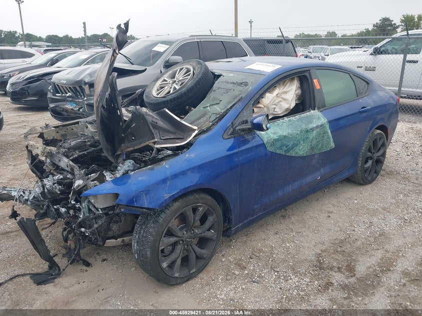 2015 Chrysler 200, Engine Burn, IAAI, VIN 1C3CCCDG2FN523579 — photo 2